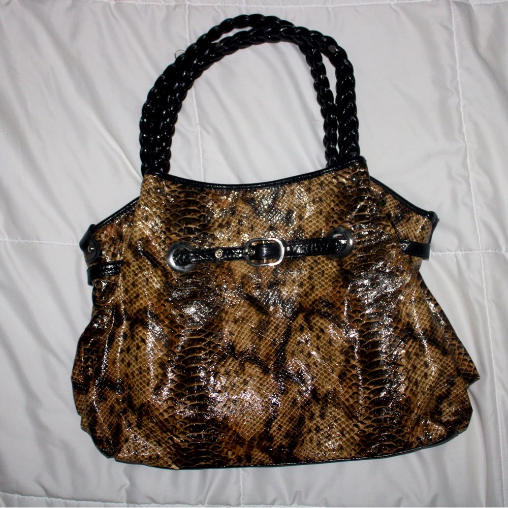 Faux Snake Skin Purse